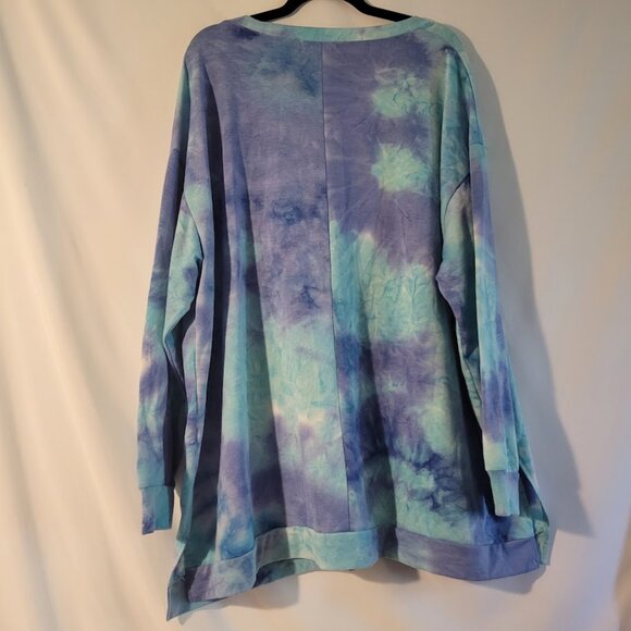 Larace Long-Sleeved Tie Dye Tunic Size 4x Plus - Picture 3 of 5